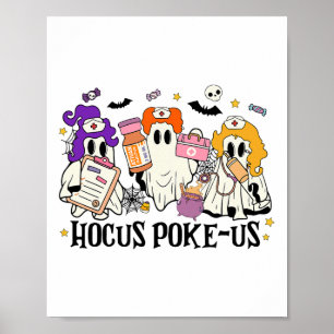 Funny Hexen Nurse Spooky Nurse Costume Halloween Poster