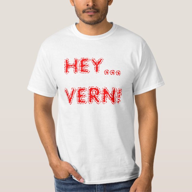 Funny Hey Vern für Vater, Opa 80er Spaß T-Shirt (Vorderseite)