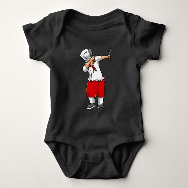 Funny Hibachi Koch Japanischer Koch Lago Baby Strampler (Vorderseite)