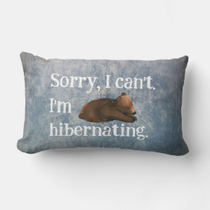 Funny Hibernating Bear Lendenkissen