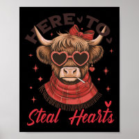Funny hier zu stehlen Herz Valentine's Day Cow Cut