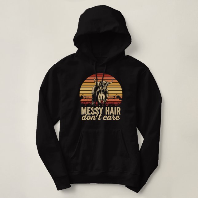 Funny Highland Cow Hoodie (Design vorne)
