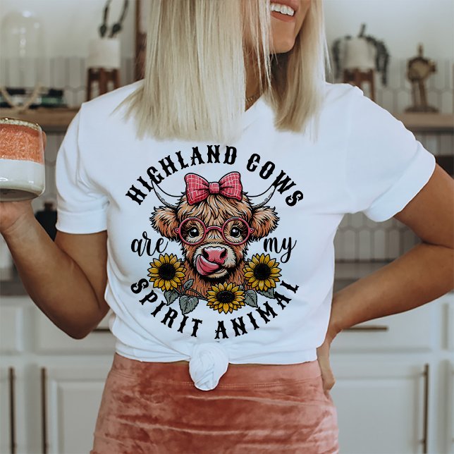Funny Highland Cow Lover T - Shirt (Funny Highland Cow T-Shirt)