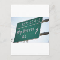 Funny HIghway Signing Big Beaver Road Exit 69