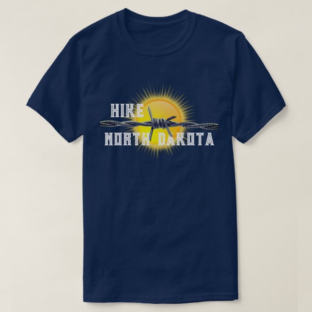 Funny Hike "your Staat" & Barbed Wire T-Shirt (Design vorne)