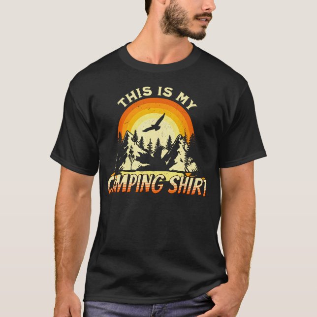 Funny Hiking Outdoors This Is My Camping Shirt Ret (Vorderseite)
