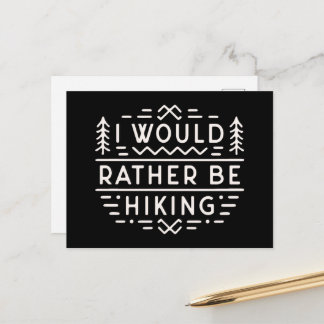 Funny hiking sarcastic quotes for introvert hiker postkarte