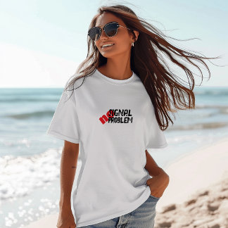 Funny Hiking Shirt No Signal No Problem red