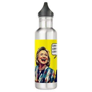 Funny Hillary sagt, sperrt Trump auf Edelstahlflasche