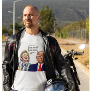 Funny Hillary sagt, sperrt Trump auf T-Shirt
