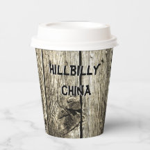 Funny Hillbilly China Imitate Knotty Pine Rustikal