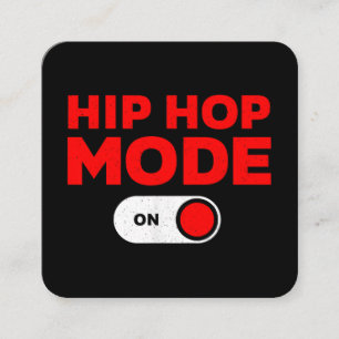 Funny Hip Hop Design für Männer Frauen 90er Hip Ho Quadratische Visitenkarte