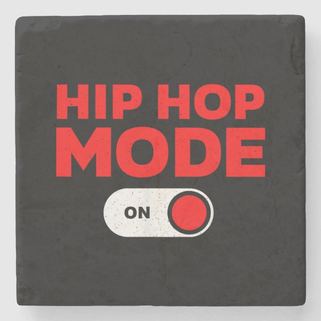Funny Hip Hop Design für Männer Frauen 90er Hip Ho Steinuntersetzer (Vorderseite)