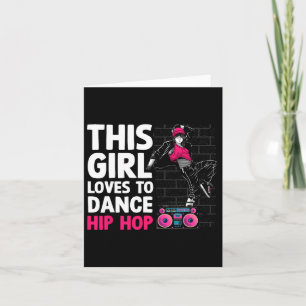 Funny Hip Hop Tanzen Kunst für Kinder Girls Angesa Karte
