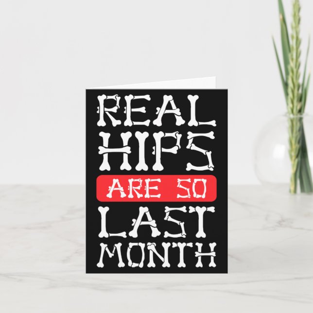 Funny Hip Replacement Bones Surgery Recovery  Karte (Vorderseite)