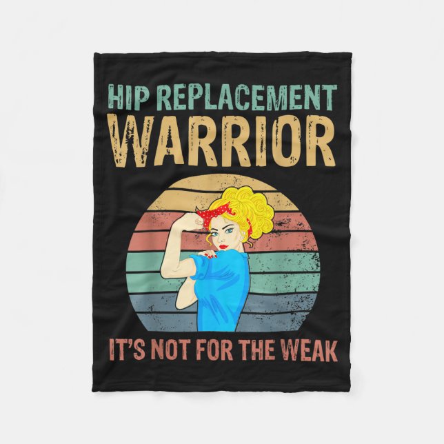 Funny Hip Replacement Warrior New Prosthetic Women Fleecedecke (Vorderseite)