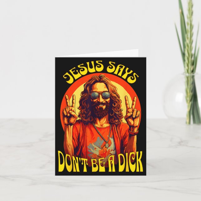 Funny Hipe Jesus Don't Be A  Karte (Vorderseite)