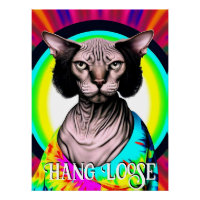 Funny Hippie Sphynx Cat