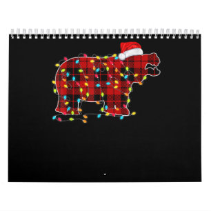 Funny Hippo Weihnachts-Light Matching Family Kalender