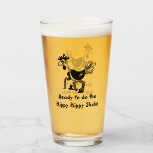 Funny Hippy Shirt Glas