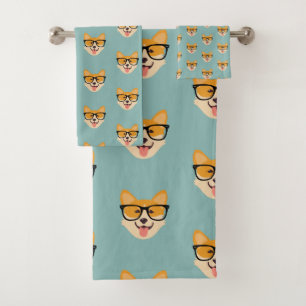 Funny Hipster Corgi Motif