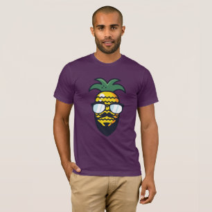Funny Hipster PINEAPPLE Bartes Shades Rastafarian T-Shirt