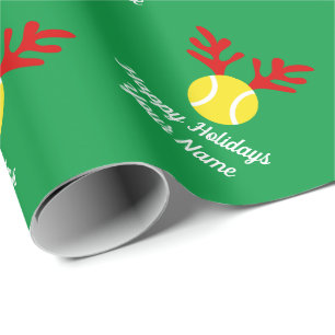 Funny Hirsche antler Tennisball Weihnachtsfeiertag Geschenkpapier