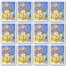 FUNNY HISS N' FITZ HALLOWEEN KATZTRICK ODER BEHAND AUFKLEBER