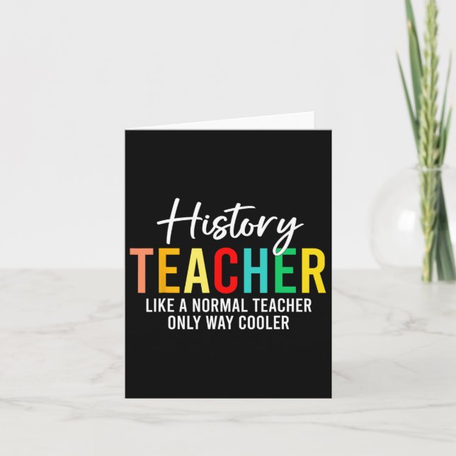 Funny History Teacher definiert zurück zur Schule Karte (Vorderseite)