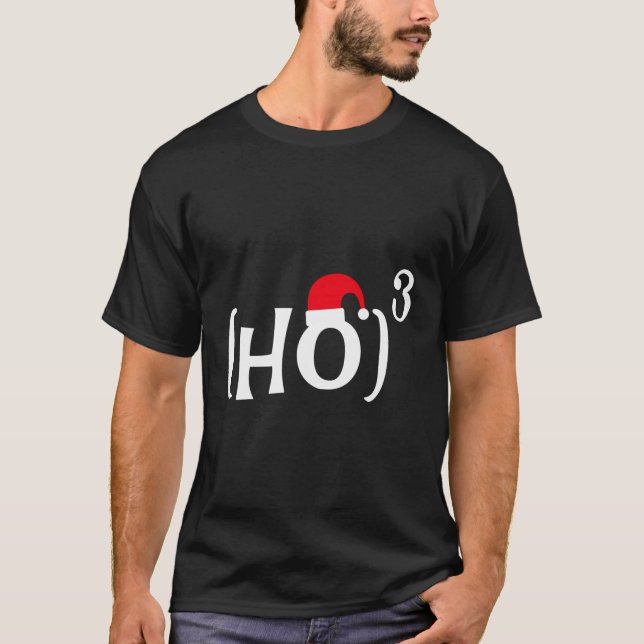 Funny Ho Cubed Christmas Math T-Shirt (Vorderseite)