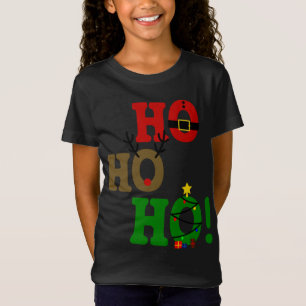 Funny Ho Ho Ho Santa Belly Rentierbaum T-Shirt