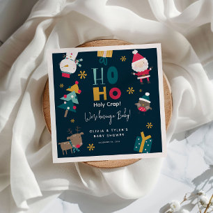 Funny 'Ho Ho Holy Crap' Weihnachtsdusche Serviette