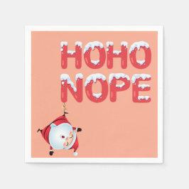 Funny Ho Ho Nope Christmas Serviette