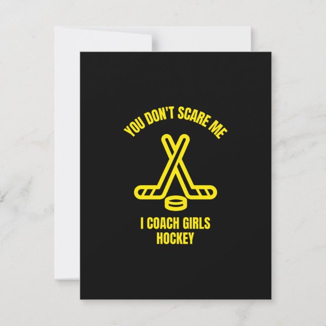 Funny hockey coach dankeskarte (Vorderseite)