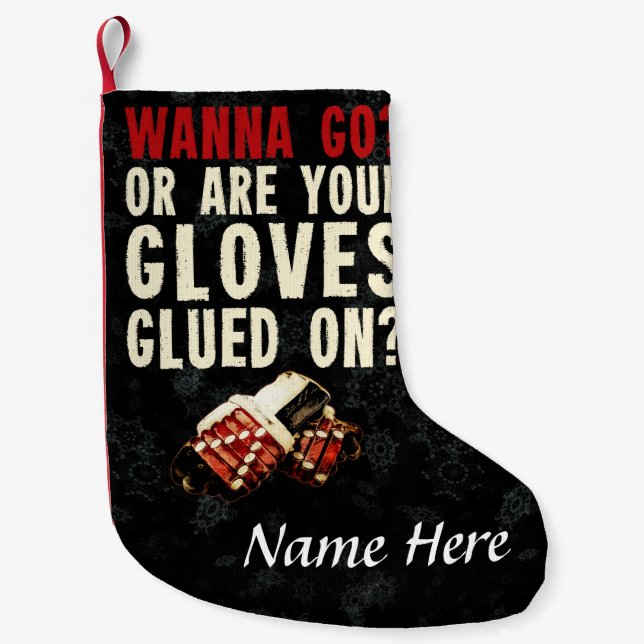 Funny Hockey Enforcer Weihnachts-Strumpf Kleiner Weihnachtsstrumpf (Vorderseite)