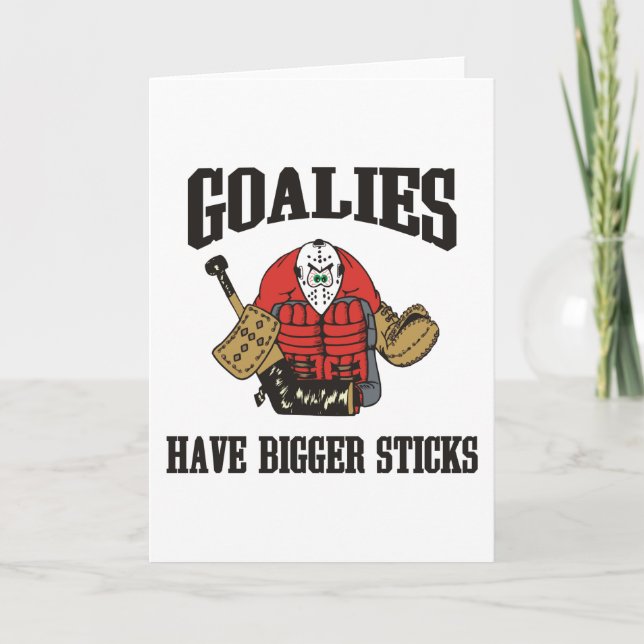 Funny Hockey Goalie Karte (Vorderseite)