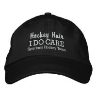 Funny "Hockey Hair I DO Care" benutzerdefinierter