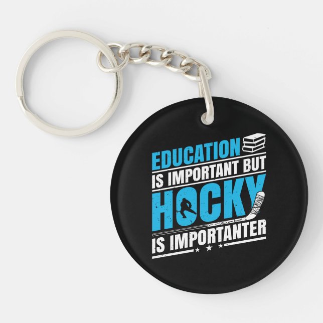 Funny Hockey ist wichtig Schlüsselanhänger (Vorderseite)