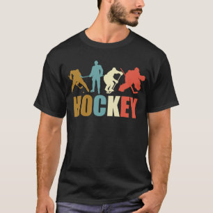 Funny Hockey Lover Vintag Retro Style Hockey T-Shirt