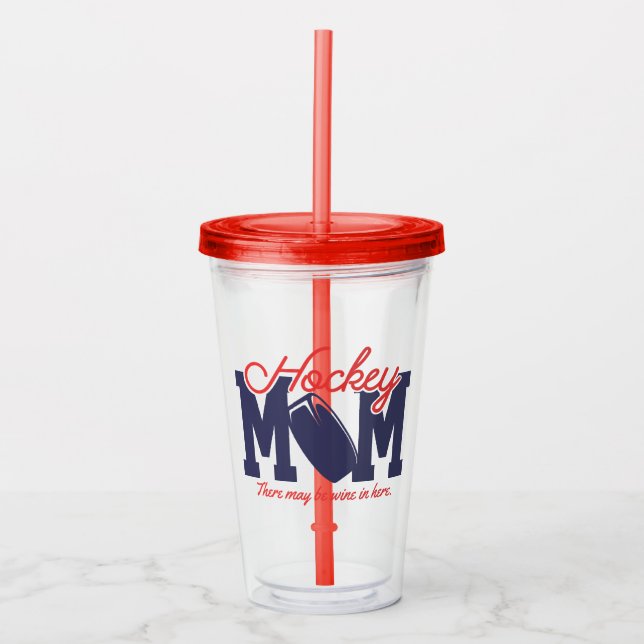 Funny Hockey-Mama Acryltrinkbecher (Vorderseite)
