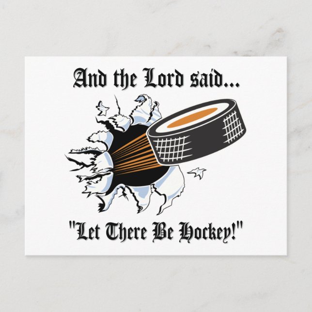 Funny Hockey Postkarte (Vorderseite)