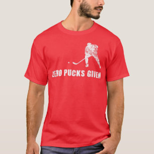 Funny Hockey Shirt, Zero Pucks Sportspieler T-Shirt
