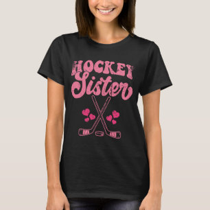 Funny Hockey Sister Frisbee Lover Retro Vintag 70 T-Shirt