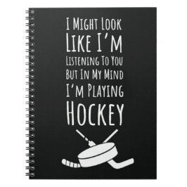 Funny Hockey Team gibt Sportspieler Spaß Sprichwor Notizblock