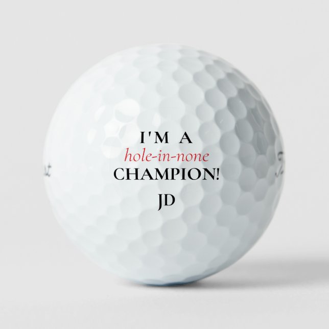 Funny Hole-in-Keine Champion Titleist Golfball (Vorderseite)
