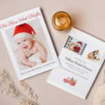Funny Holiday Birth Ankündigung Neue Babykarte<br><div class="desc">Ankündigen Sie, dass die Nächte in Ihrem Haus nicht mehr so still sind mit dieser lustigen Weihnachtsgeburtsankündigung. Jeder Text kann individuell angepasst werden, um unsere eigene persönliche Nachricht zu erstellen. Personalisieren Sie Ihre Geburt mit 1 Foto vorne und 2 Fotos auf der Rückseite zusammen mit allen Informationen zum Geburtsstatus Ihres...</div>