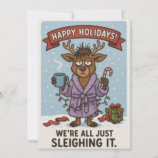 Funny Holiday Card. Feiertagskarte