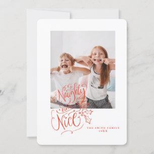 Funny Holiday Card Skript Briefe Naughty Nice Einladung