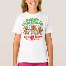 Funny Holiday Cat Cookie Tee" T-Shirt