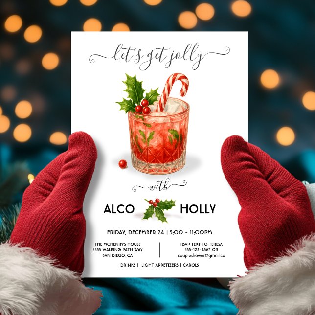 Funny Holiday Christmas Cocktail Party Invitation (Créateur téléchargé)